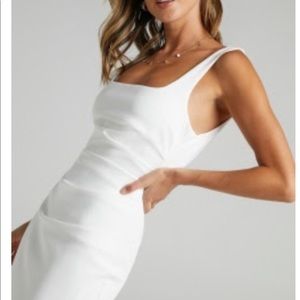 Showpo bodycon dress in white